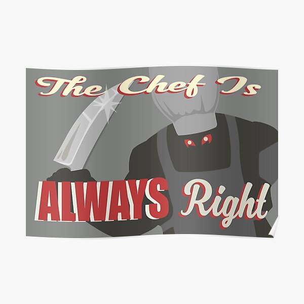 The Chef is Always Right (Overwatch Route 66) Poster RB2410 product Offical overwatch Merch