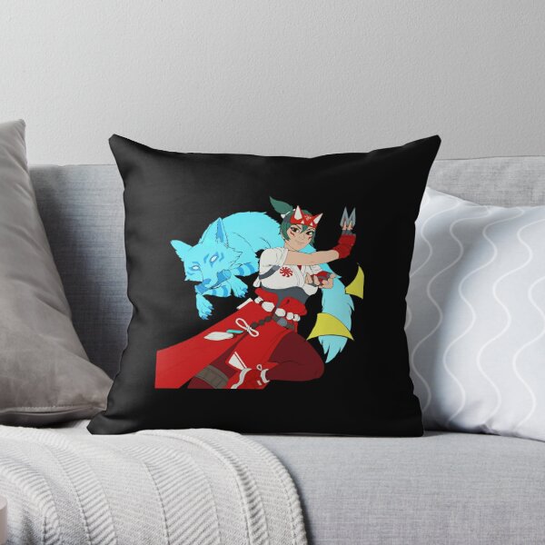 OWFAN2-Kiriko and Fox Throw Pillow RB2410 product Offical overwatch Merch