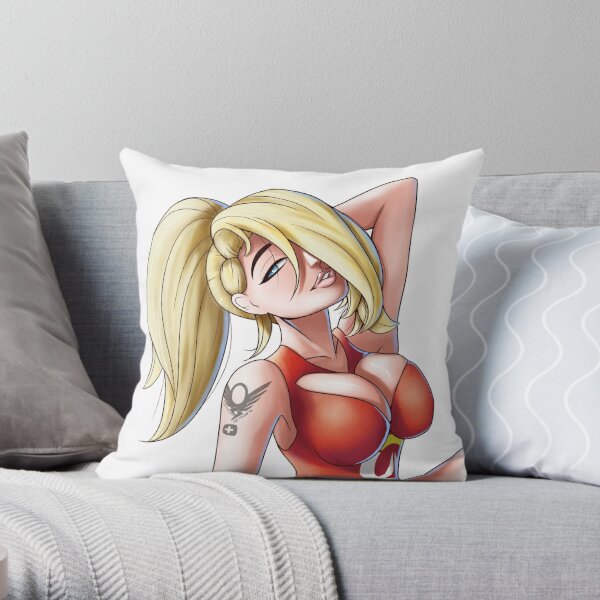 Overwatch Mercy Swimsuit  Throw Pillow RB2410 product Offical overwatch Merch